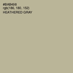 #BAB498 - Heathered Gray Color Image